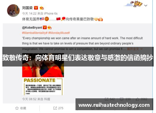 致敬传奇：向体育明星们表达敬意与感激的信函摘抄